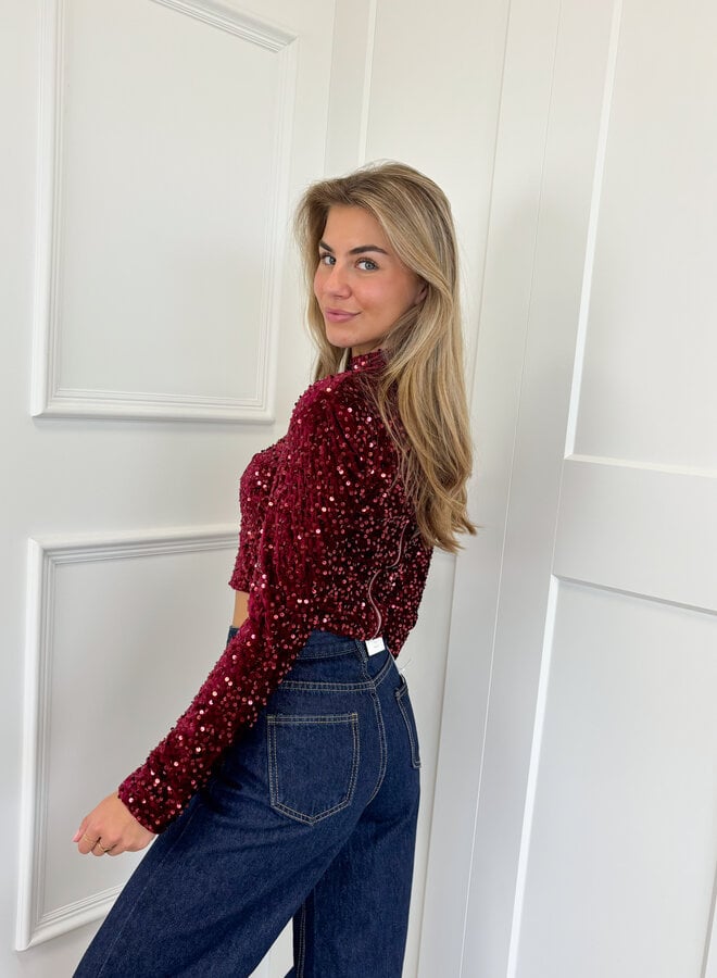 Top À Paillettes Avec Encolure Ronde Pour Femme | Idéal Pour Les Occasions Festives Et Soirées