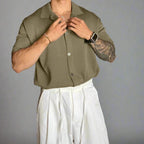 Chemise Casual à Manches Courtes avec Coupe Ajustée pour Homme | Idéal pour le Quotidien
