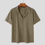 Chemise Casual à Manches Courtes avec Coupe Ajustée pour Homme | Idéal pour le Quotidien
