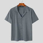Chemise Casual à Manches Courtes avec Coupe Ajustée pour Homme | Idéal pour le Quotidien
