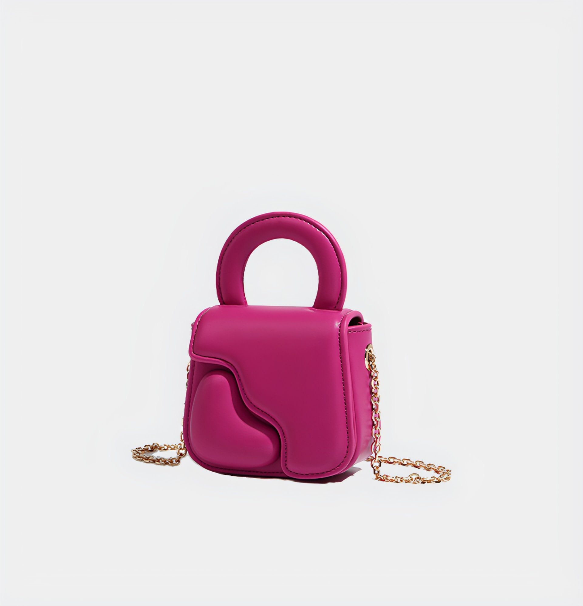Mini Sac Épaule en Forme de Cœur avec Chaîne pour Femme | Idéal pour Usage Quotidien