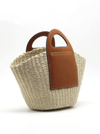 Sac à Main Bicolore avec Format Structuré pour Femme | Idéal pour Saison Estivale