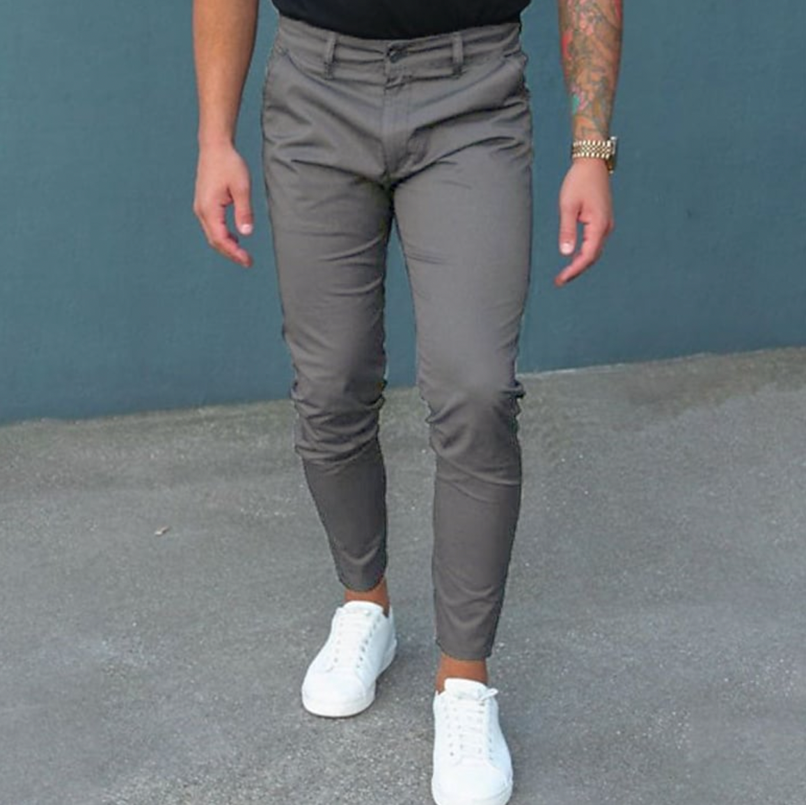 Pantalon Droit pour Homme avec Taille Ajustable | Idéal pour le Bureau ou les Sorties Décontractées