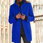 Manteau Long pour Femme avec Col Montant et Manches Longues | Idéal pour la Saison Froide