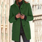 Manteau Long pour Femme avec Col Montant et Manches Longues | Idéal pour la Saison Froide