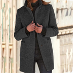 Manteau Long pour Femme avec Col Montant et Manches Longues | Idéal pour la Saison Froide