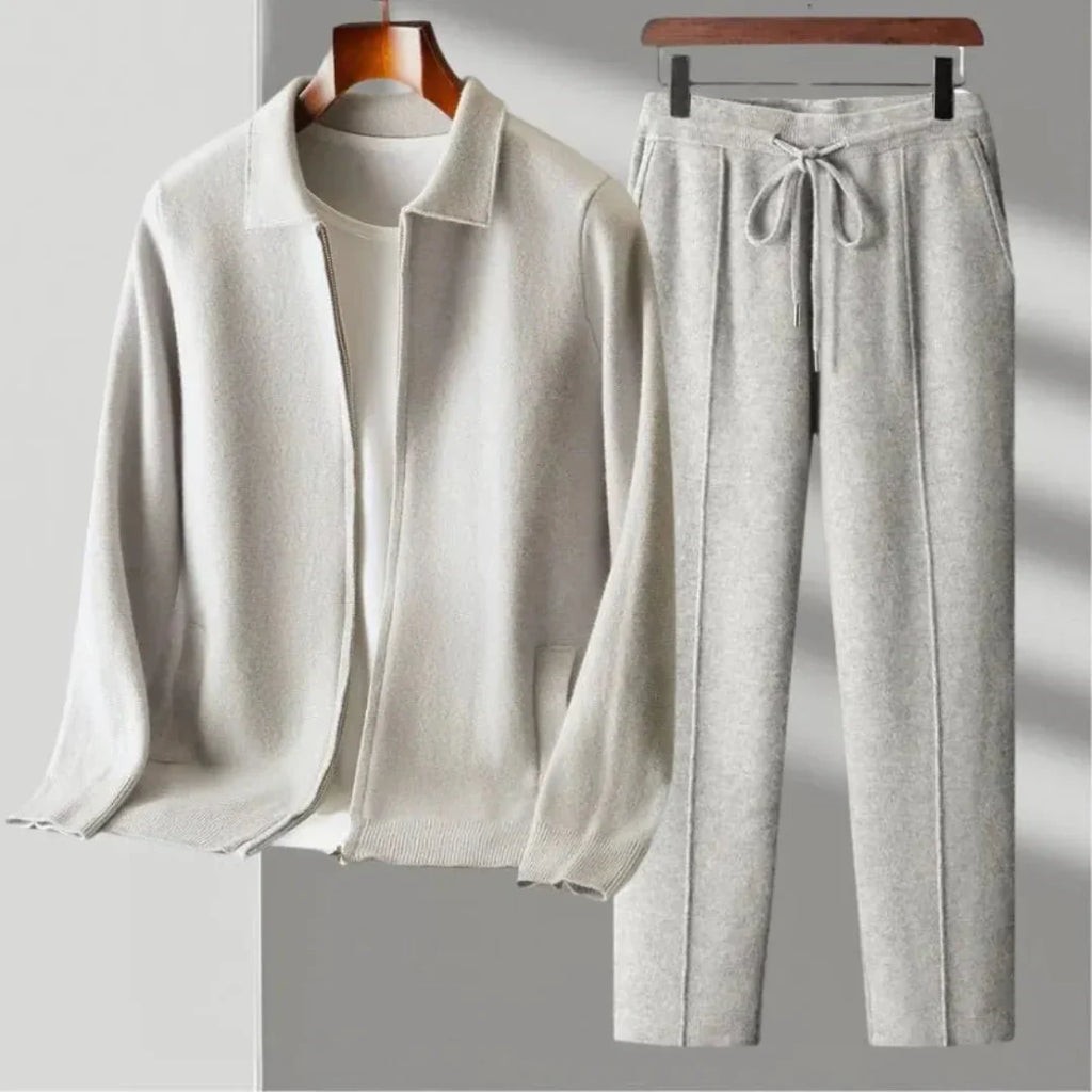 Ensemble Veste Zippée Et Pantalon avec Cordon pour Homme | Idéal pour Usage Quotidien