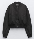 Veste Courte Oversize Avec Manches Longues Pour Femme | Idéale Pour La Mi-Saison Et Les Occasions Quotidiennes