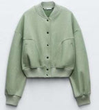 Veste Courte Oversize Avec Manches Longues Pour Femme | Idéale Pour La Mi-Saison Et Les Occasions Quotidiennes