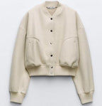 Veste Courte Oversize Avec Manches Longues Pour Femme | Idéale Pour La Mi-Saison Et Les Occasions Quotidiennes