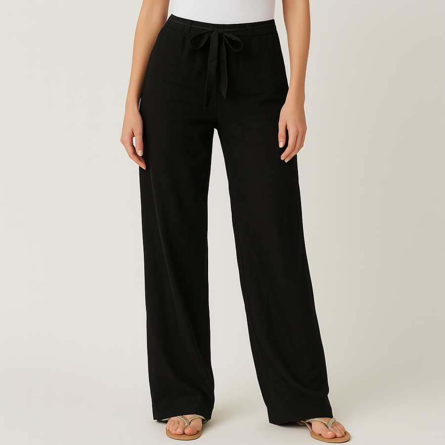 Pantalon Large Avec Ceinture À La Taille Pour Femme | Idéal Pour Usage Quotidien Et Sorties Décontractées