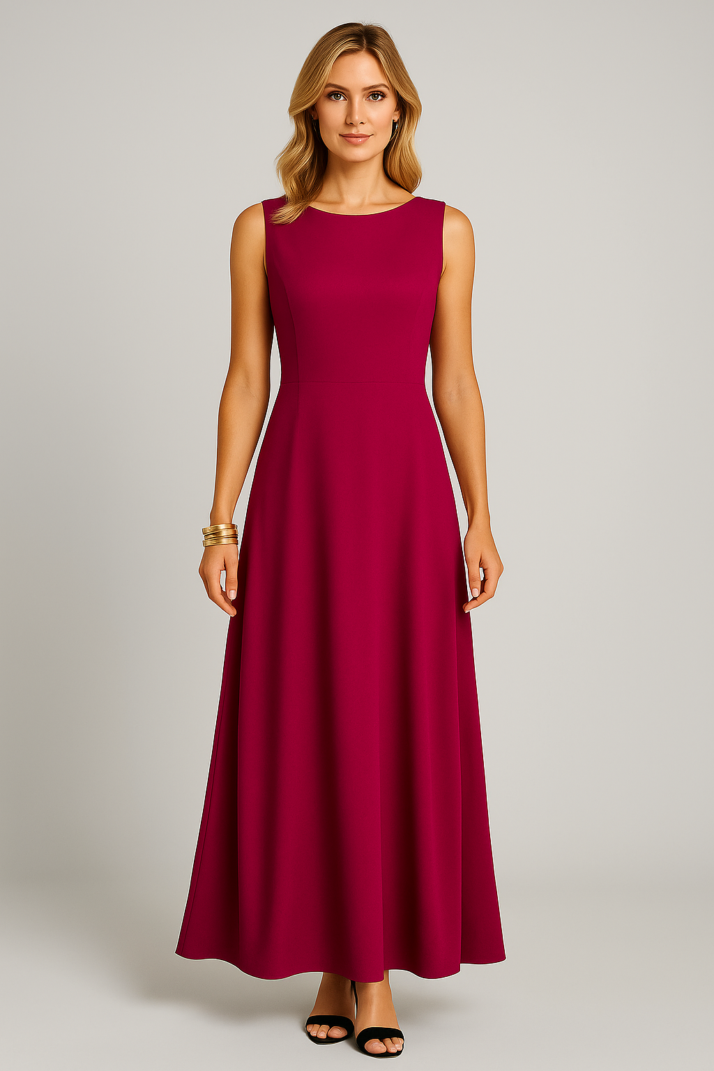 Robe Mi-longue Sans Manches Pour Femme | Idéale Pour Les Tenues Quotidiennes Et Décontractées