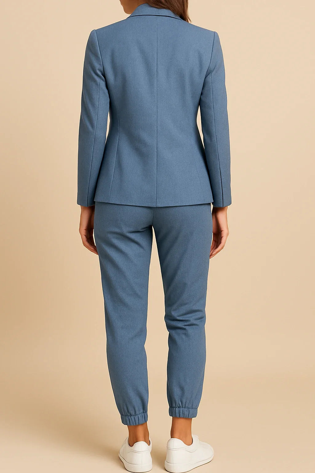 Ensemble Deux Pièces Avec Blazer Ajusté Et Pantalon Jogger Pour Femmes | Idéal Pour Bureau Et Sorties