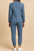 Ensemble Deux Pièces Avec Blazer Ajusté Et Pantalon Jogger Pour Femmes | Idéal Pour Bureau Et Sorties