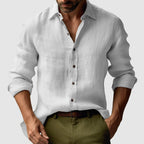Chemise À Manches Longues Avec Coupe Droite Pour Hommes | Idéale Pour L’Été Et Les Occasions Décontractées