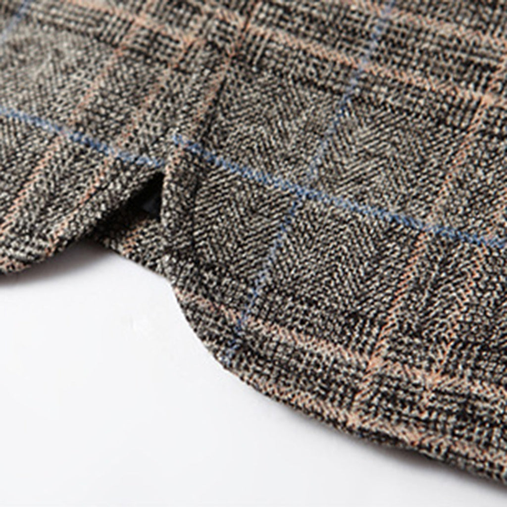 Blazer À Carreaux Avec Fermeture Boutonnée Pour Homme | Idéal Pour Usage Quotidien Et Occasions
