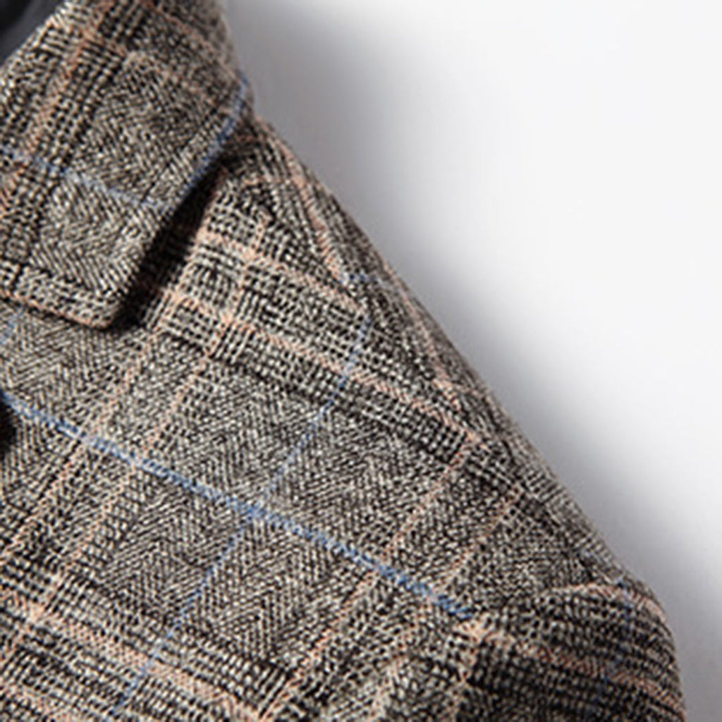 Blazer À Carreaux Avec Fermeture Boutonnée Pour Homme | Idéal Pour Usage Quotidien Et Occasions