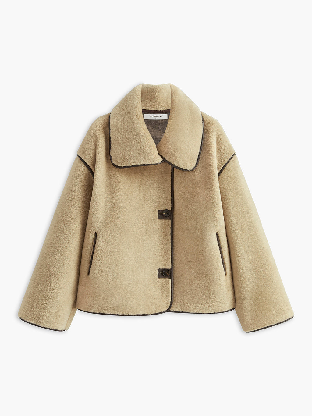 Manteau Droit avec Passepoil Contrasté et Manches Longues pour Femme | Idéal pour l’Automne et l’Hiver