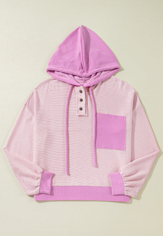 Sweat À Capuche À Blocs De Couleur avec Détail Noué Et Cordon Ajustable pour Adulte | Idéal pour Les Tenues Décontractées