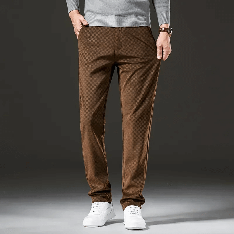 Pantalon À Carreaux avec Taille Haute pour Homme | Idéal pour Un Usage Quotidien