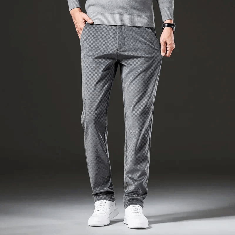 Pantalon À Carreaux avec Taille Haute pour Homme | Idéal pour Un Usage Quotidien