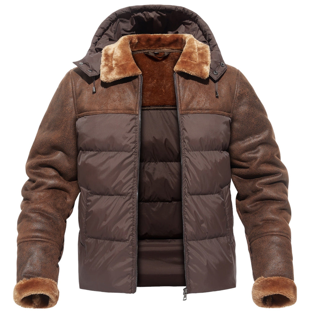 Doudoune D'Hiver avec Capuche Amovible pour Hommes | Idéale pour Les Journées Froides