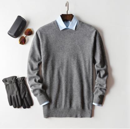 Pull Col Rond Uni À Manches Longues Pour Homme | Idéal Pour Un Usage Quotidien