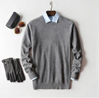 Pull Col Rond Uni À Manches Longues Pour Homme | Idéal Pour Un Usage Quotidien