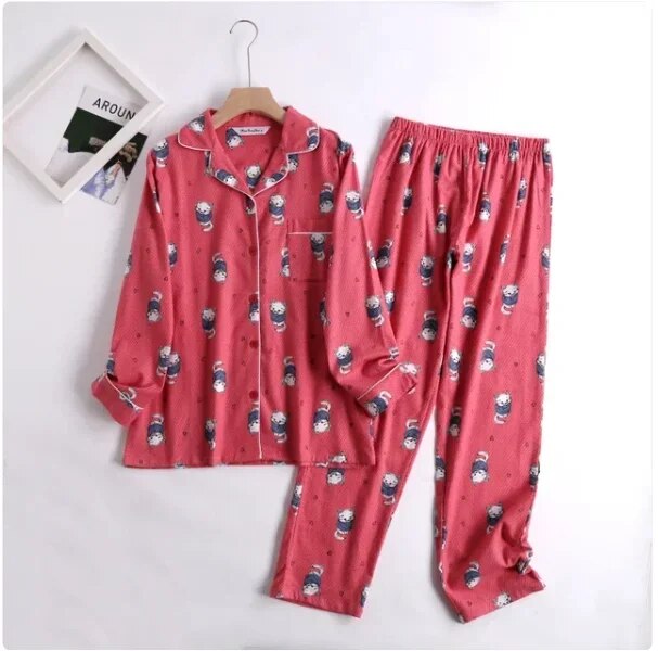 Ensemble De Pyjama À Motifs Colorés pour Femmes | Idéal pour Le Sommeil Et La Détente