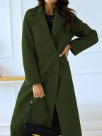 Manteau d’Hiver Long pour Femme avec Coupe Cintrée et Manches Longues | Idéal pour l’Automne et l’Hiver