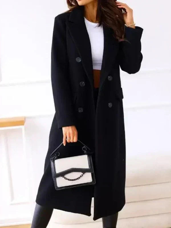 Manteau d’Hiver Long pour Femme avec Coupe Cintrée et Manches Longues | Idéal pour l’Automne et l’Hiver