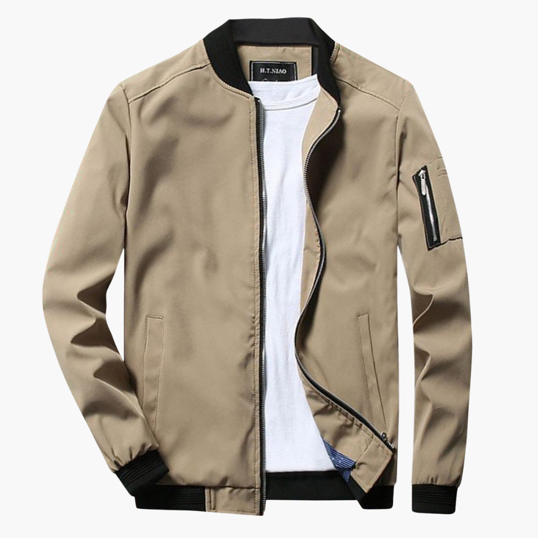 Veste Bomber Avec Poches Zippées Et Coupe Classique Pour Homme | Idéal Pour La Mi-Saison Et Un Usage Quotidien