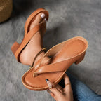 Sandales À Talon À Enfiler Avec Brides Ouvertes Pour Femmes | Idéal Pour Les Occasions Estivales