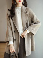 Manteau Long d’Hiver avec Coupe Classique et Fermeture à Boutons pour Femme | Idéal pour Temps Froid