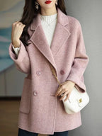 Manteau Long d’Hiver avec Coupe Classique et Fermeture à Boutons pour Femme | Idéal pour Temps Froid