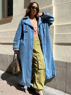 Trench Long avec Ceinture Et Col Classique pour Femme | Idéal pour La Mi-Saison