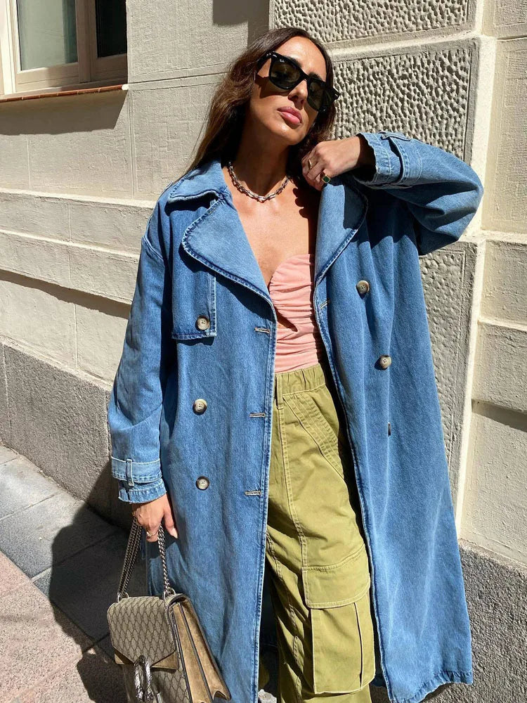 Trench Long avec Ceinture Et Col Classique pour Femme | Idéal pour La Mi-Saison