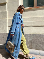 Trench Long avec Ceinture Et Col Classique pour Femme | Idéal pour La Mi-Saison