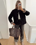 Veste Reversible À Motif Léopard Pour Femmes | Idéal Pour Usage Quotidien Et Mi-Saison