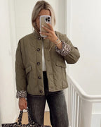 Veste Reversible À Motif Léopard Pour Femmes | Idéal Pour Usage Quotidien Et Mi-Saison