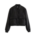 Veste Courte À Fermeture Boutonnée Et Coupe Droite Pour Femme | Idéale Pour Le Printemps Et L’Automne