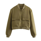 Veste Courte À Fermeture Boutonnée Et Coupe Droite Pour Femme | Idéale Pour Le Printemps Et L’Automne