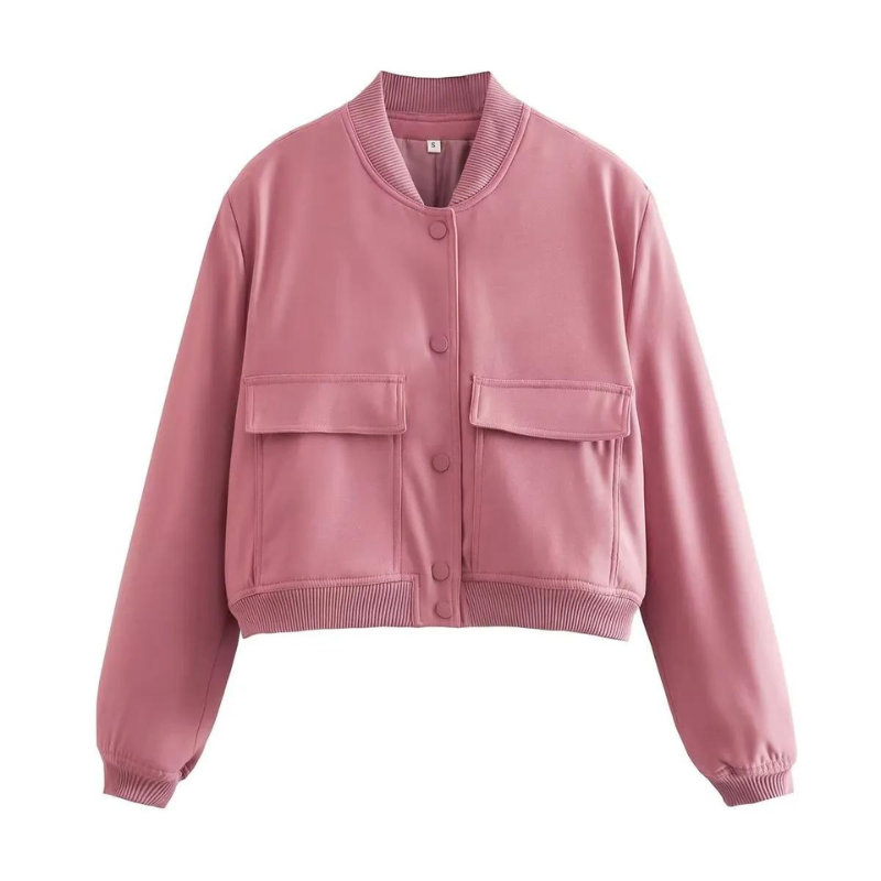 Veste Courte À Fermeture Boutonnée Et Coupe Droite Pour Femme | Idéale Pour Le Printemps Et L’Automne