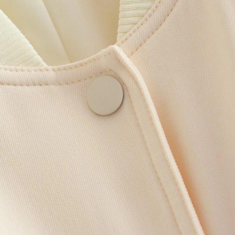 Veste Courte À Fermeture Boutonnée Et Coupe Droite Pour Femme | Idéale Pour Le Printemps Et L’Automne