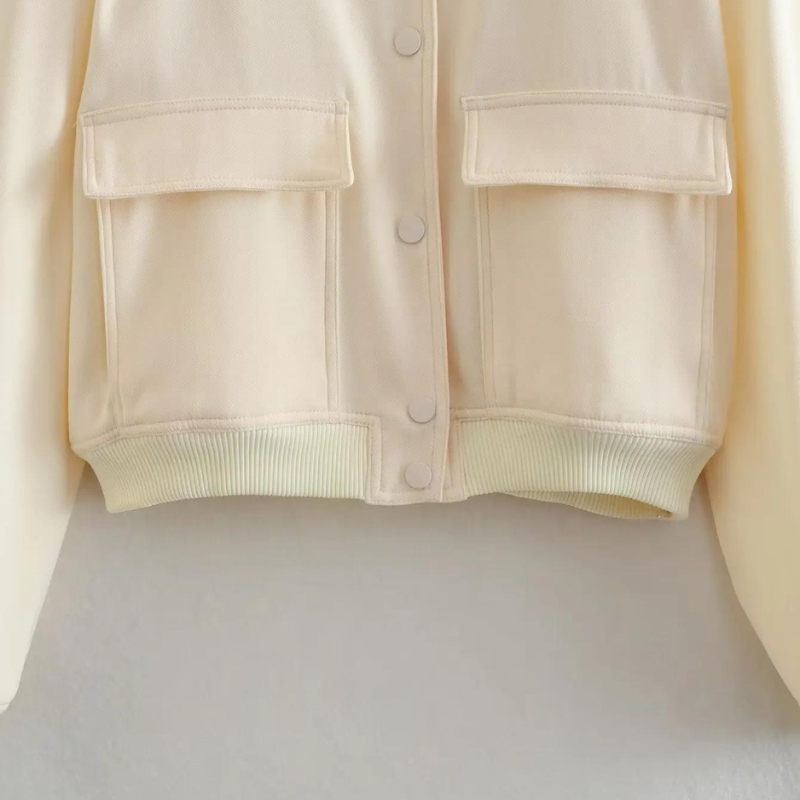 Veste Courte À Fermeture Boutonnée Et Coupe Droite Pour Femme | Idéale Pour Le Printemps Et L’Automne