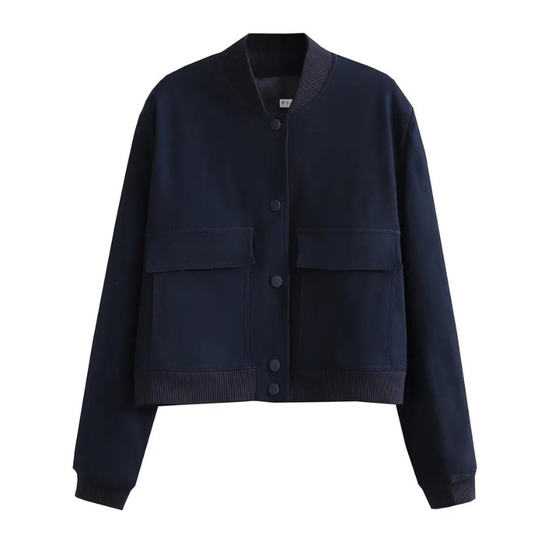 Veste Courte À Fermeture Boutonnée Et Coupe Droite Pour Femme | Idéale Pour Le Printemps Et L’Automne