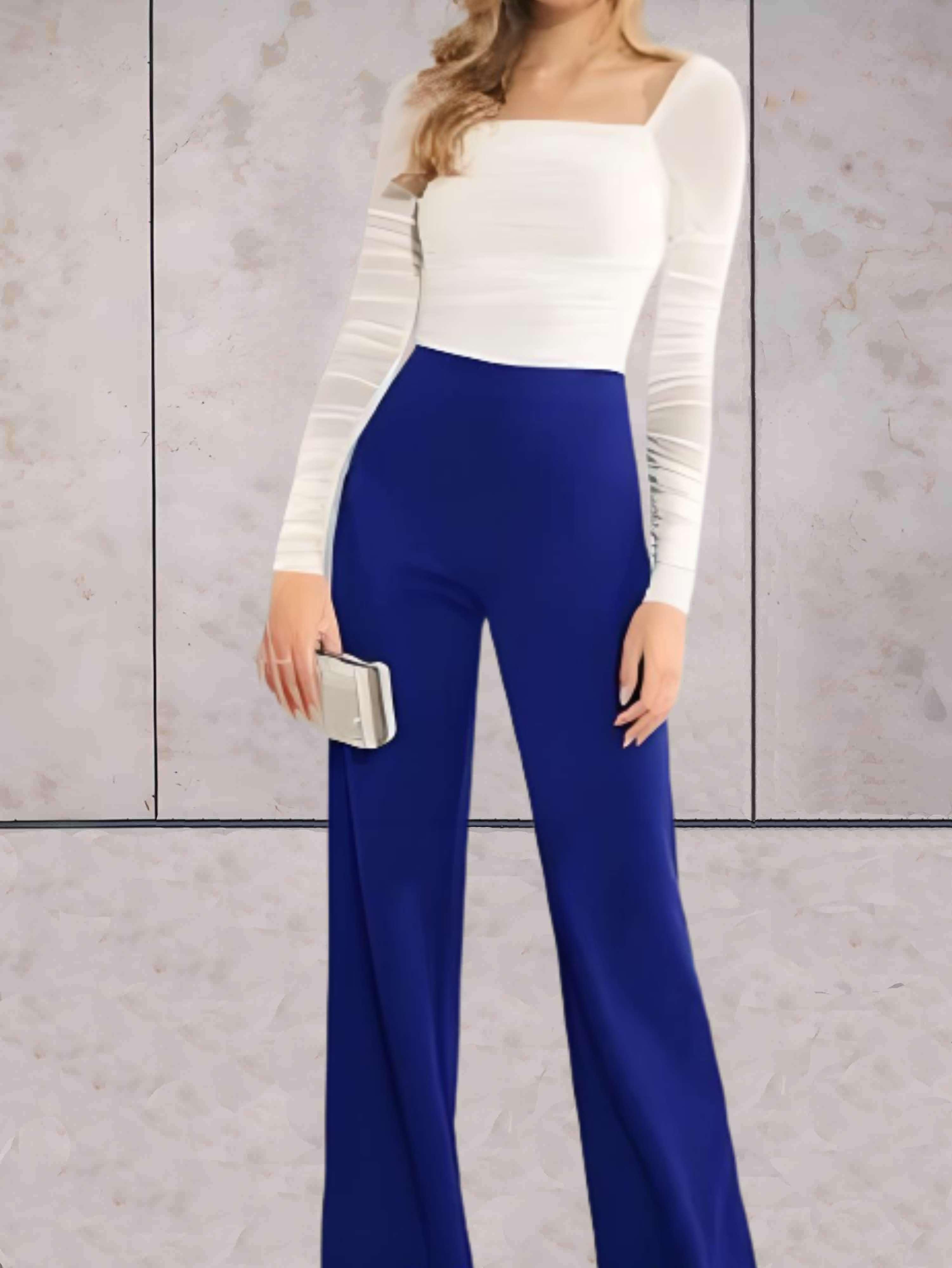 Pantalon à Taille Haute Évasé pour Femme | Idéal pour Soirées et Occasions Formelles