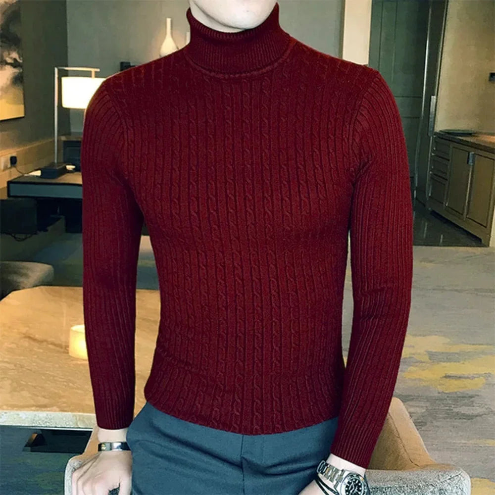 Pull-Over À Col Roulé Avec Système Chauffant Intégré Pour Homme | Idéal Pour La Saison Froide