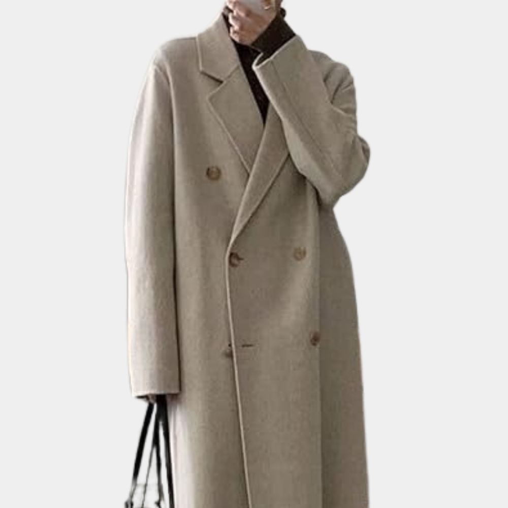 Manteau Long À Double Boutonnage pour Femme | Idéal pour Hiver