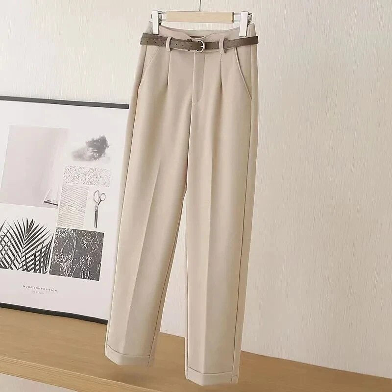 Pantalon De Printemps Taille Haute Avec Coupe Ample Pour Femme | Idéal Pour Tenues Quotidiennes
